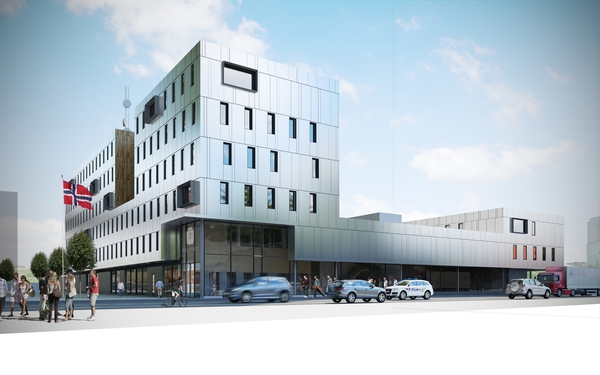 Politihuset i Tromsø, Illustrasjon: Statsbygg.