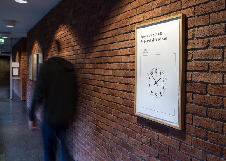 <em>Revolutionary time to 24-hour clock conversion</em>, Toril Johannessen. Photographer: Thor Brødreskift