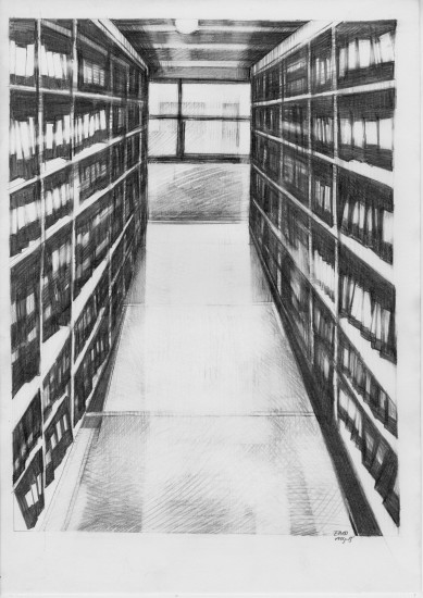 Tegninger fra Kartverket, Esther Maria Bjørneboe. Fotograf: Steffen Kørner