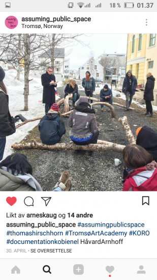 screenshot, Assuming Public Space, Thomas Hirschhorn. Fotograf: Thomas Hirschhorn 