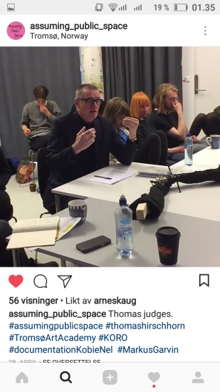 screenshot, Assuming Public Space, Thomas Hirschhorn. Fotograf: Thomas Hirschhorn 