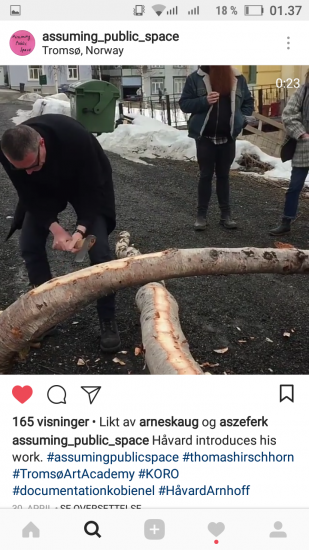 screenshot, Assuming Public Space, Thomas Hirschhorn. Fotograf: Thomas Hirschhorn 