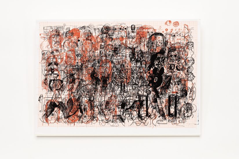 <em>Tord Torpe</em>, tusj, blyant, digital collage, 2017. Photographer: Vegard Kleven