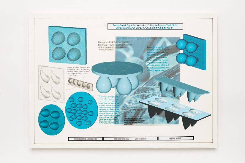 <em>Inghild Dyrnes Karlsen</em>, hånd- og CAD-genererte skisser på papir, 2002. Photographer: Vegard Kleven