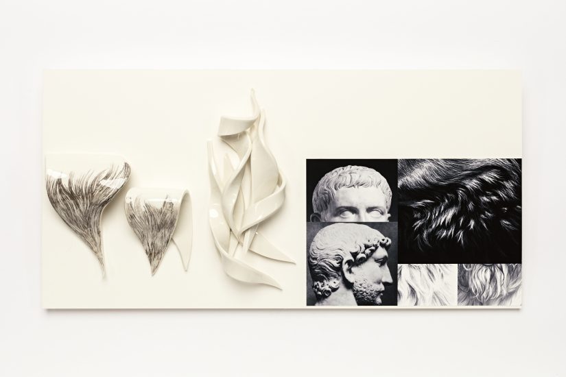 <em>Anne Thomassen</em>, porselen med tegning og xerografi på papir, 2016. Photographer: Vegard Kleven