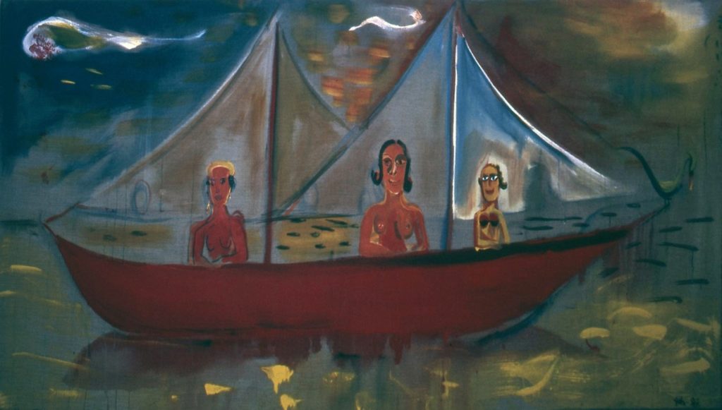 <em>Kvinner i seilbåt</em>, Per Christian Vatn. Photographer: Nanna Cecilie Brekke