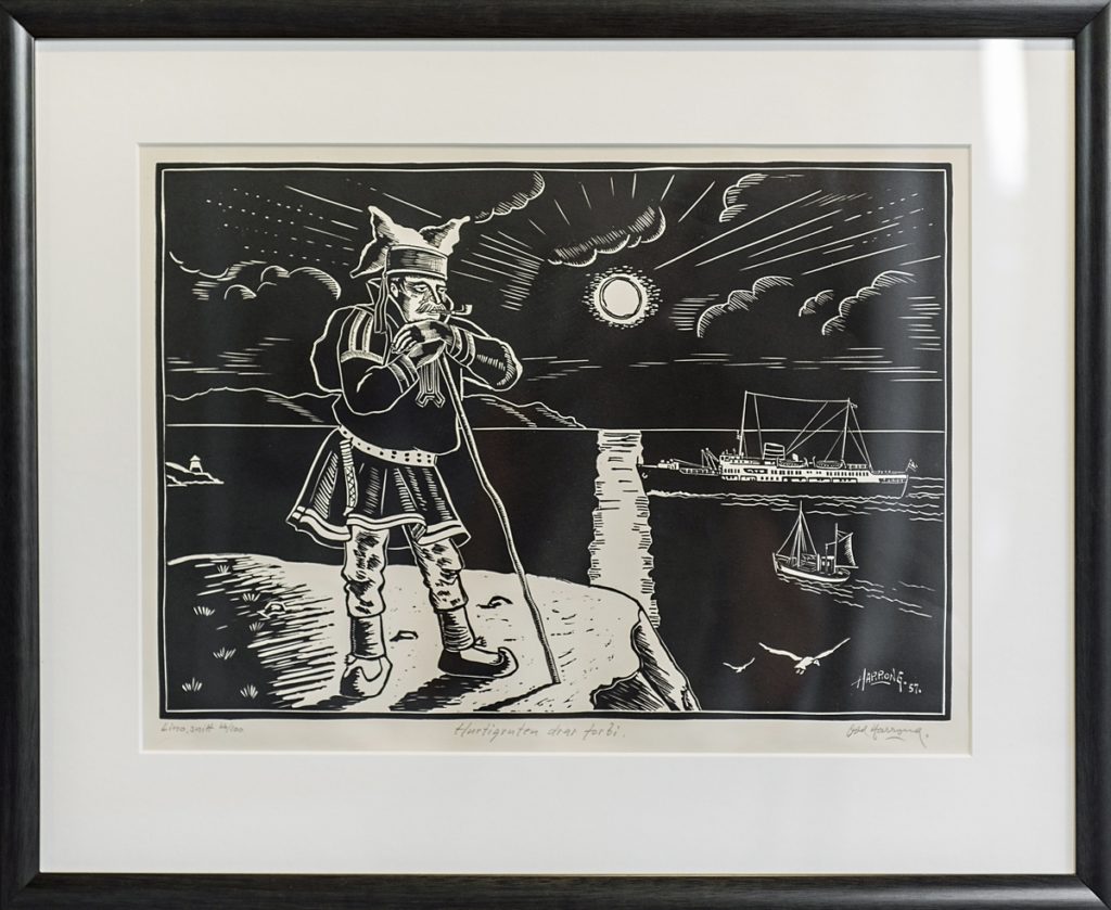 <em>Hutigruten drar forbi</em>, Odd Harrong. Photographer: Kolbjørn Hoseth Larssen