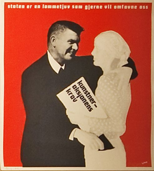 <em>Plakat kunstneraksjonen -74</em>, Victor Lind. Photographer: Trond A. Isaksen