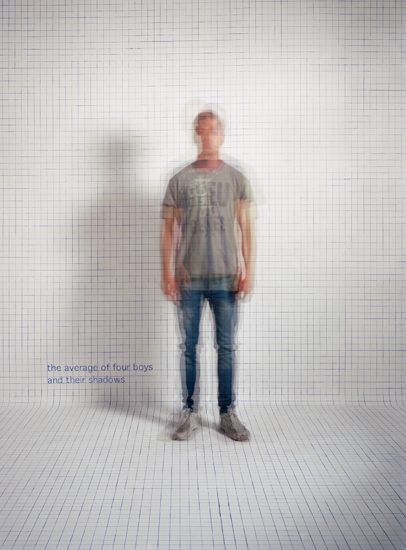 The average of four boys and their shadows, Else Marie Hagen. Fotograf: Else Marie Hagen