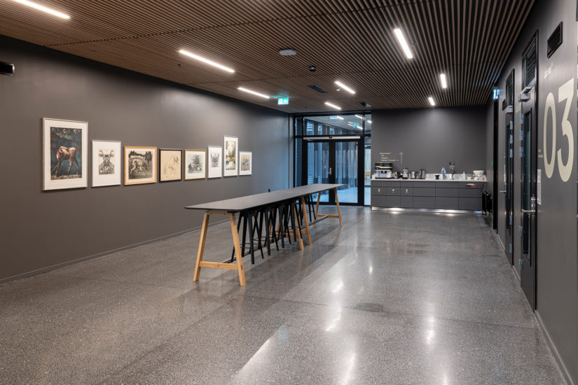 , Grafikkvegg: Håkon Gullvåg, Oddvar Torsheim, Einar Granum, Ridley Borchgrevink, Omar Andreen, Oddvar Torsheim, Patrick Huse og Jan Baker. Photographer: Øystein Thorvaldsen