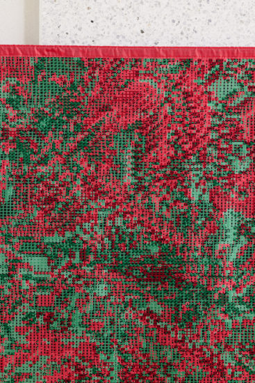 <em>Four tall stags at a green mountain</em>, Søren Krag. Photographer: Jan Khür